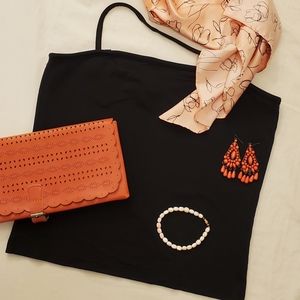 Vintage Express black tube top w/ strap